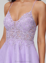 Load image into Gallery viewer, V-neck Tulle Homecoming Dresses Emerson Lace Beading A-Line With Homecoming Short/Mini Dress