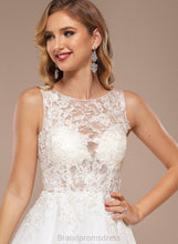 Load image into Gallery viewer, With Neck A-Line Sequins Jada Knee-Length Wedding Tulle Boat Wedding Dresses Lace Dress