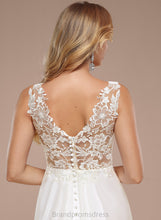 Load image into Gallery viewer, V-neck Carley A-Line Dress With Wedding Sequins Wedding Dresses Lace Floor-Length Chiffon