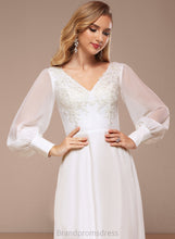 Load image into Gallery viewer, Wedding Dresses V-neck A-Line Lace Floor-Length Sequins Chiffon Wedding Dress With Sue