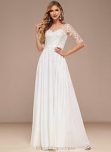 Load image into Gallery viewer, Floor-Length Dress Lace Chiffon Wedding A-Line Wedding Dresses V-neck Madeleine