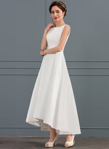 Dress Satin Asymmetrical Wedding Square Wedding Dresses Naima A-Line