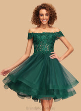 Load image into Gallery viewer, Off-the-Shoulder Tulle Amaya Knee-Length Homecoming Dresses Homecoming A-Line With Dress Lace
