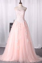 Load image into Gallery viewer, 2024 Quinceanera Dresses Ball Gown Sweetheart With Applique Tulle Sweep/Brush Train