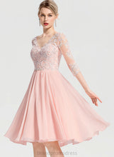 Load image into Gallery viewer, Lace A-Line Beading Wedding Dresses With Chiffon Wedding Dress Jaylynn V-neck Knee-Length