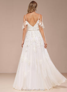Sequins Lace Wedding With Shoulder Cold Wedding Dresses Dress A-Line Tulle Beading Nadine Floor-Length