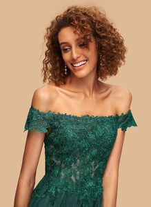 Off-the-Shoulder Tulle Amaya Knee-Length Homecoming Dresses Homecoming A-Line With Dress Lace