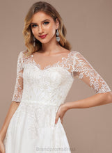 Load image into Gallery viewer, Floor-Length Dress Lace Chiffon Wedding A-Line Wedding Dresses V-neck Madeleine