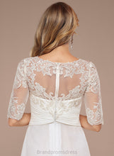 Load image into Gallery viewer, Wedding Adalyn Neck A-Line Chiffon Asymmetrical Dress Wedding Dresses Lace Boat