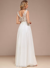 Load image into Gallery viewer, V-neck Carley A-Line Dress With Wedding Sequins Wedding Dresses Lace Floor-Length Chiffon